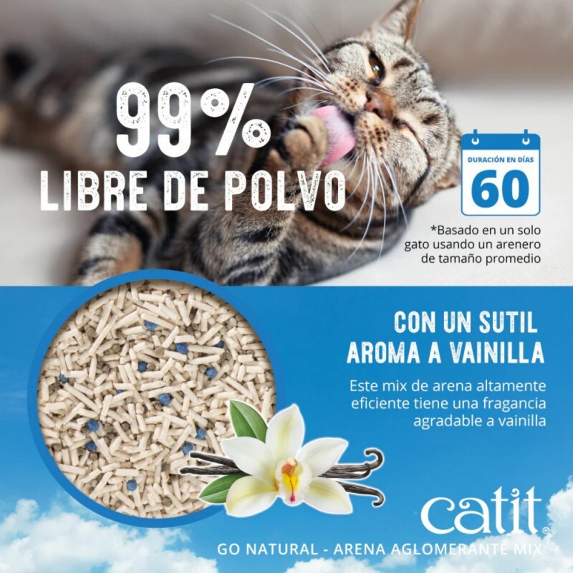 Arena Aglomerante Mix para Muchos Gatos Go Natural - 5