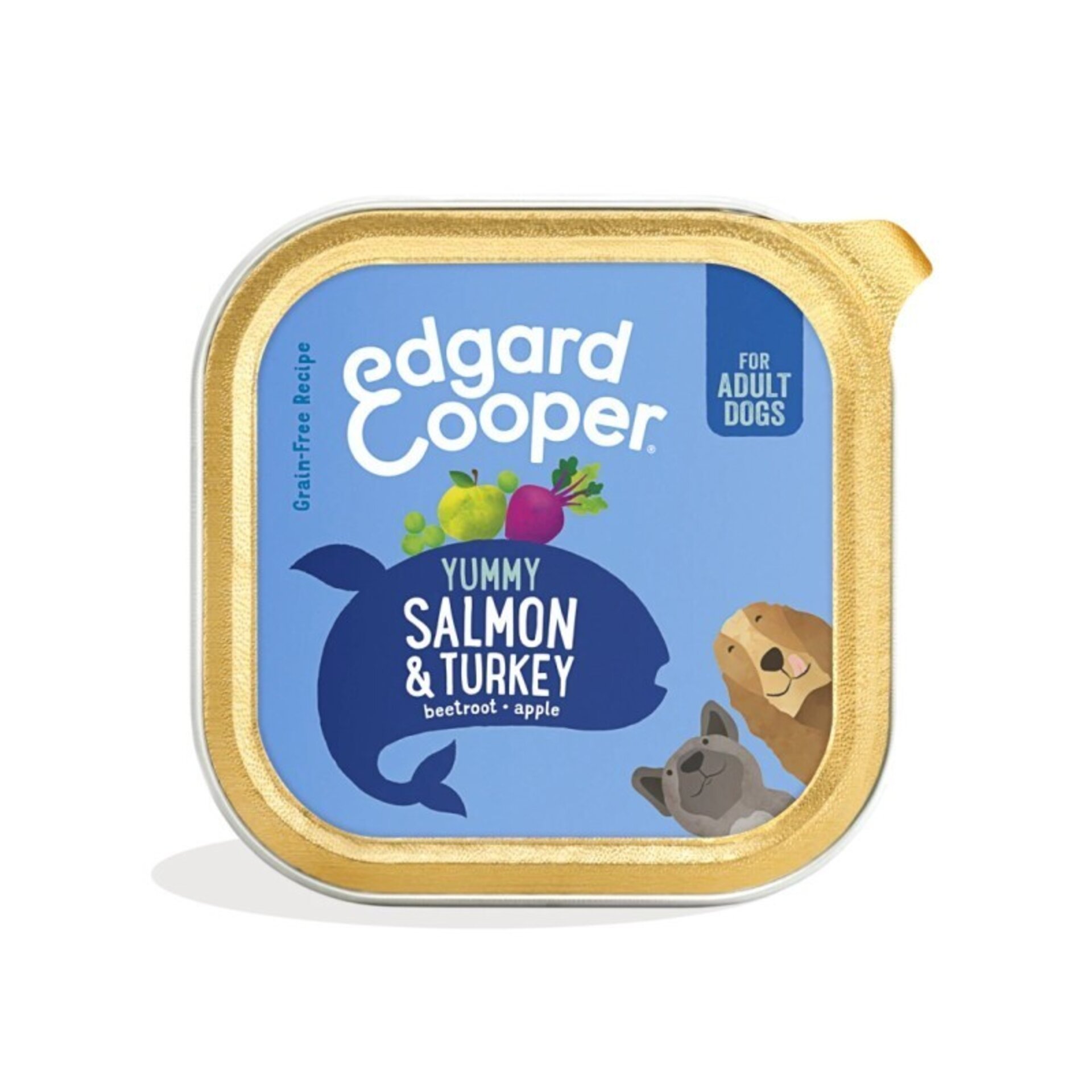 Edgar & Cooper Adult Salmón y Pavo 150 Gr Tarrina para Perros - 1
