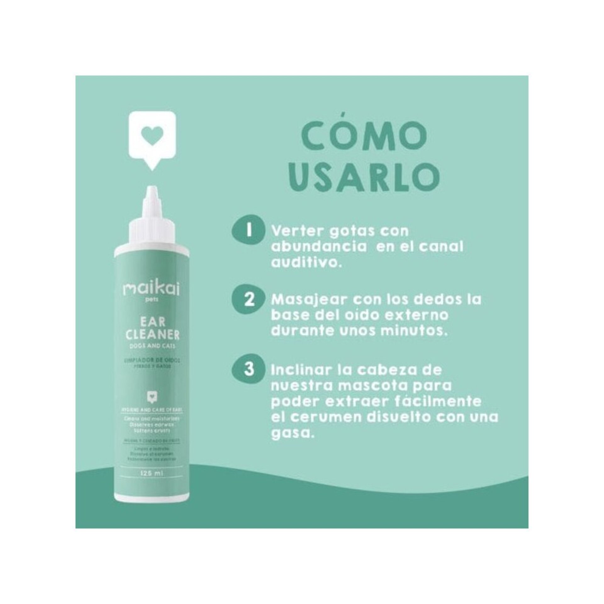 Limpiador oídos para perros y gatos (125ml) - 2