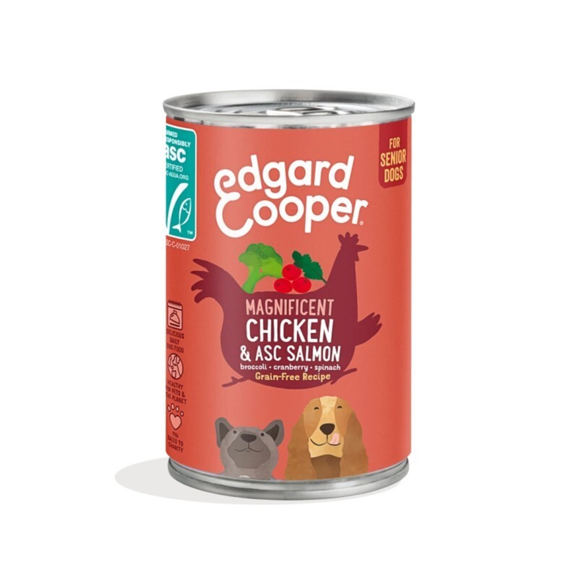 Edgar & Cooper Pollo y Salmón con Brócoli 400 Gr - 1