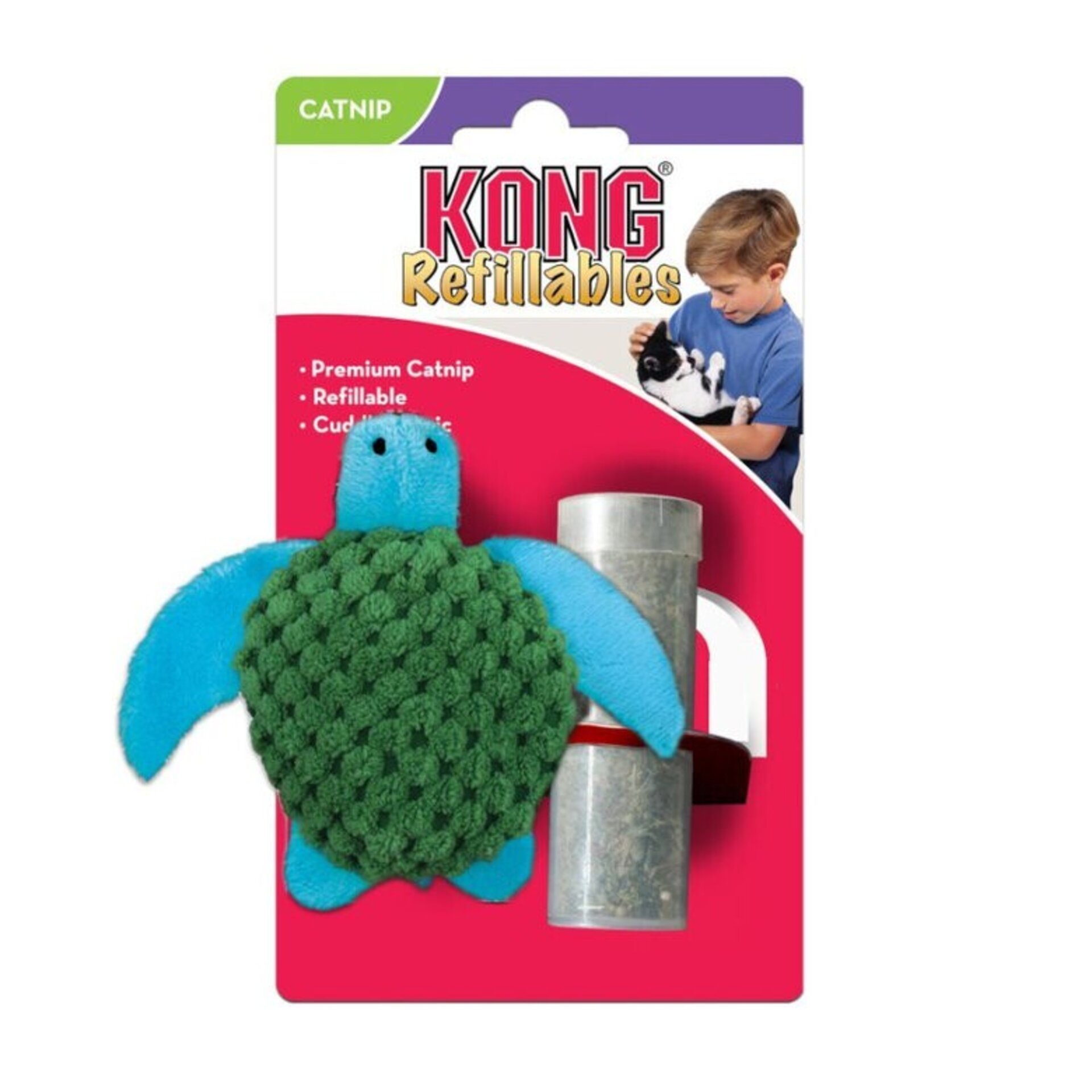 KONG Tortuga Recargable de Juguete para gatos - 1