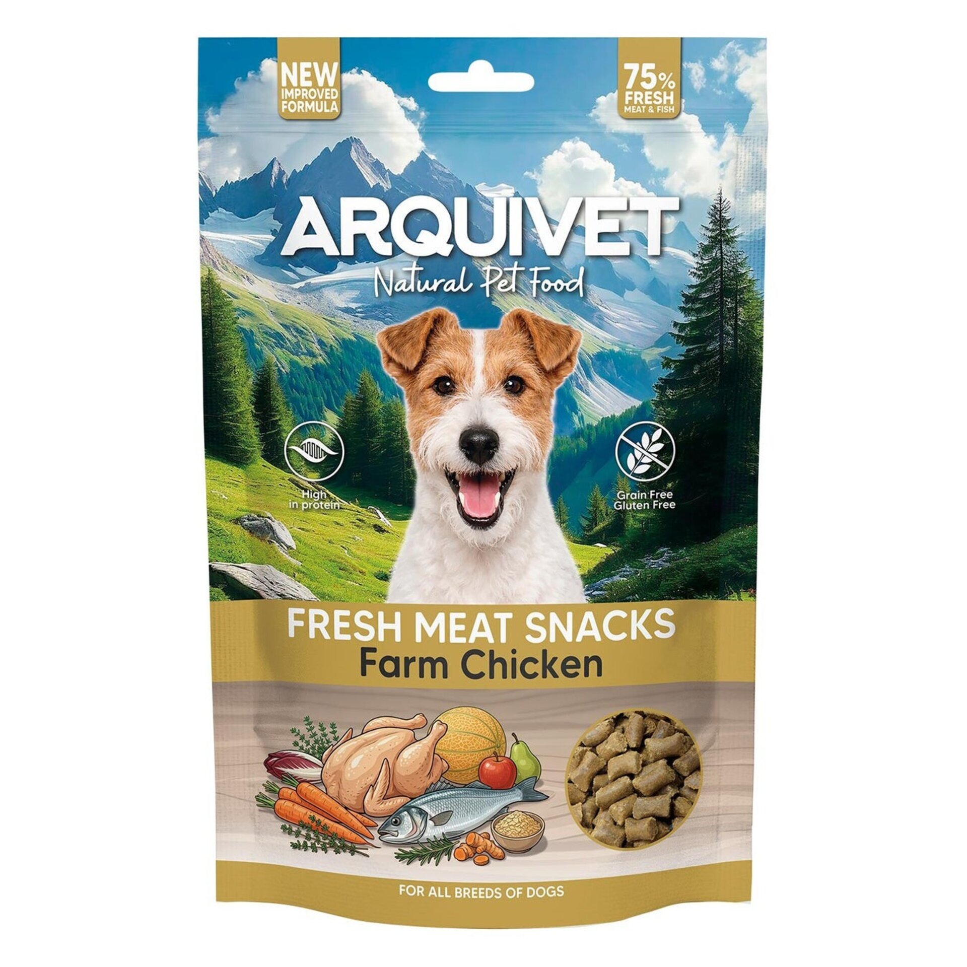 Snacks semihúmedos de pollo de granja - Fresh Meat Snacks - 1