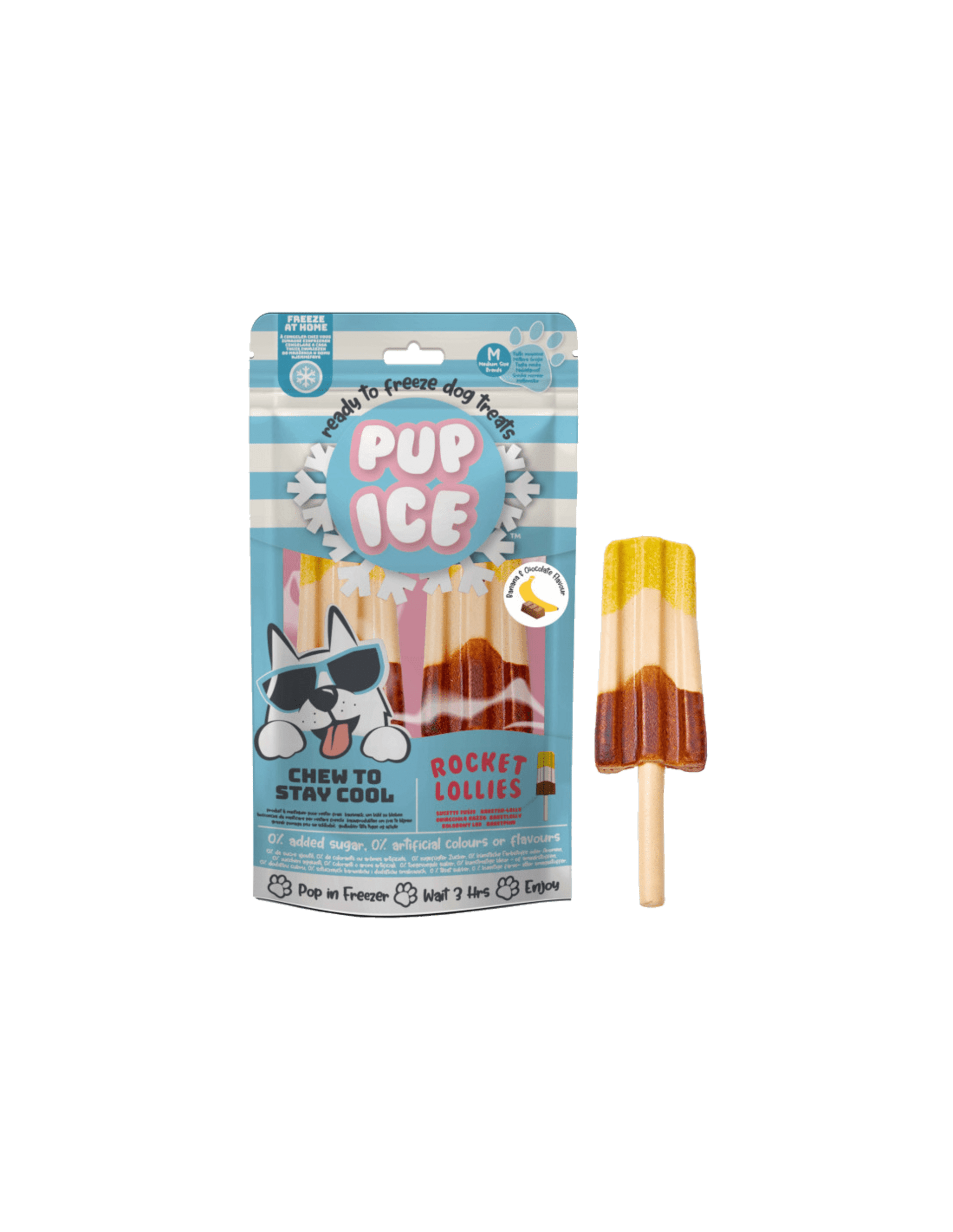 Helado de algarroba y plátano. Pup Ice Rocket - 1