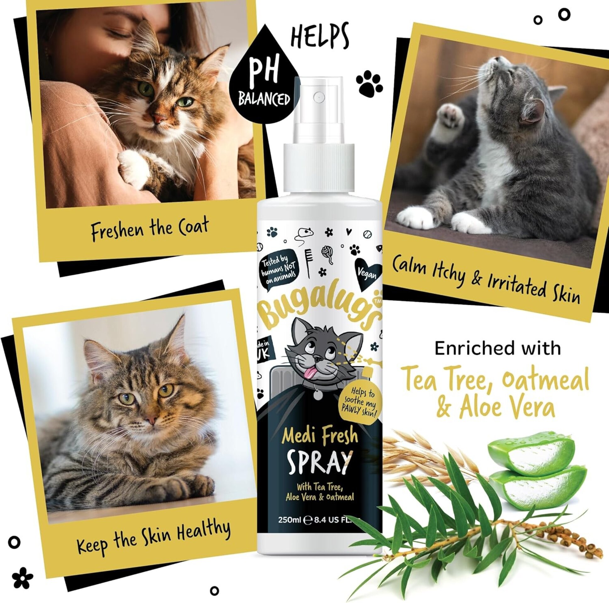 Bugalugs Spray para gatos para picazón en la piel. - 8