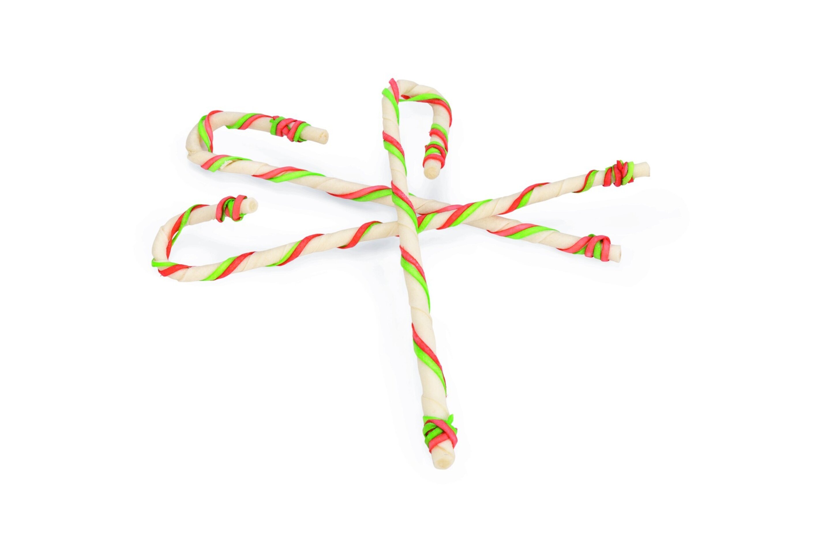 Beeztees bastón de piel masticable para perro navidad 16uds - 2