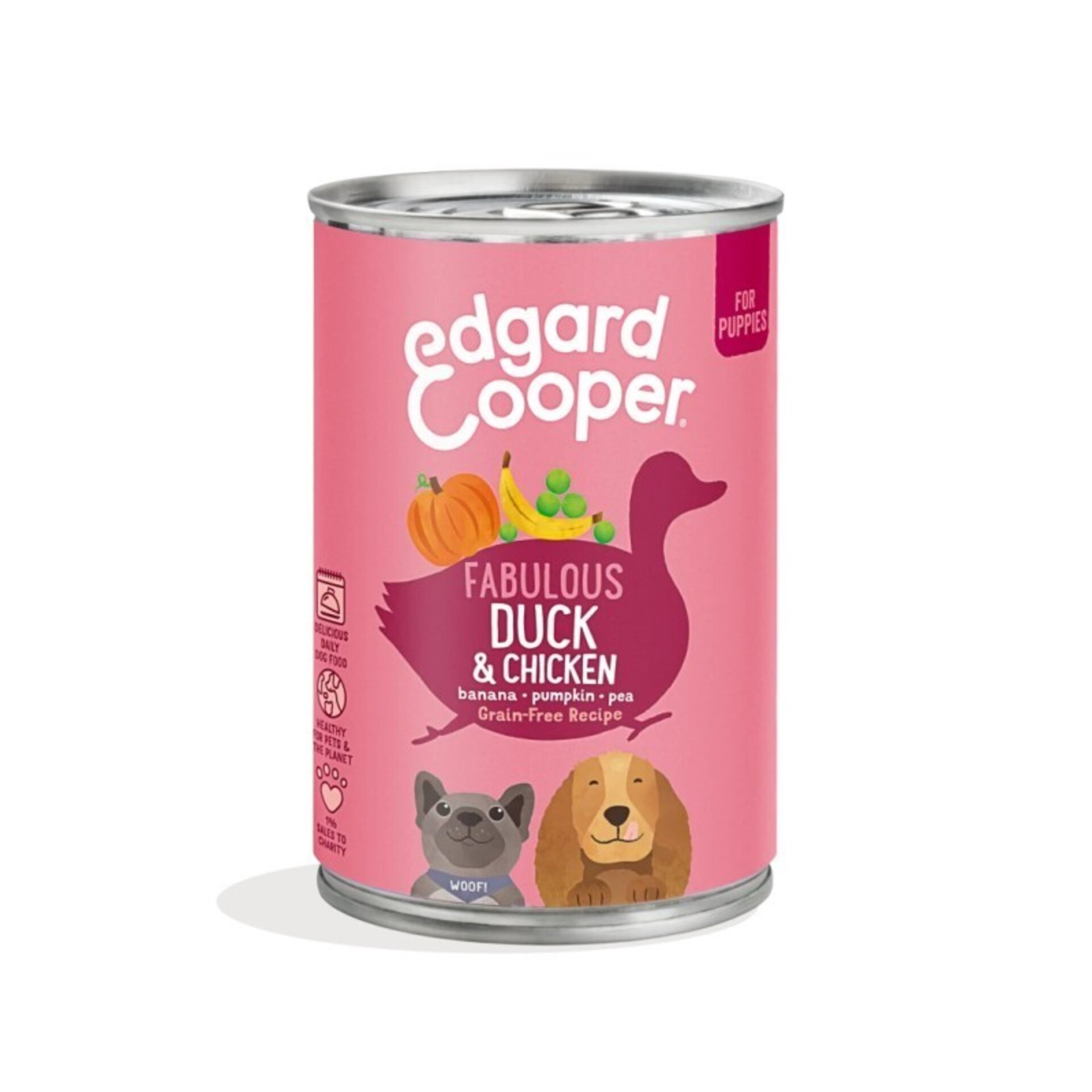 Edgar & Cooper Pato y Pollo con Plátano 400 Gr - 1