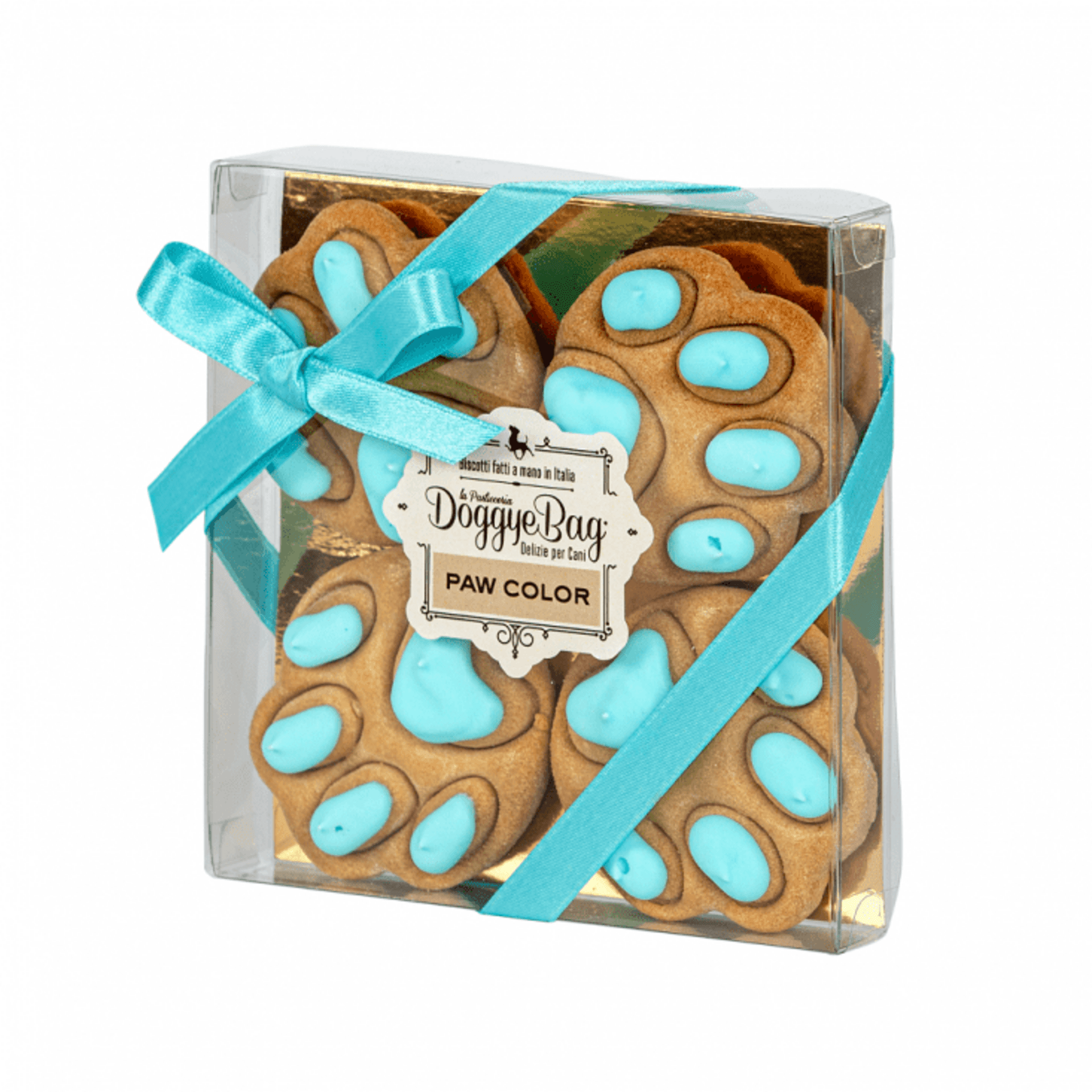 Doggyebad galletas con forma de huella azul 90g - 1