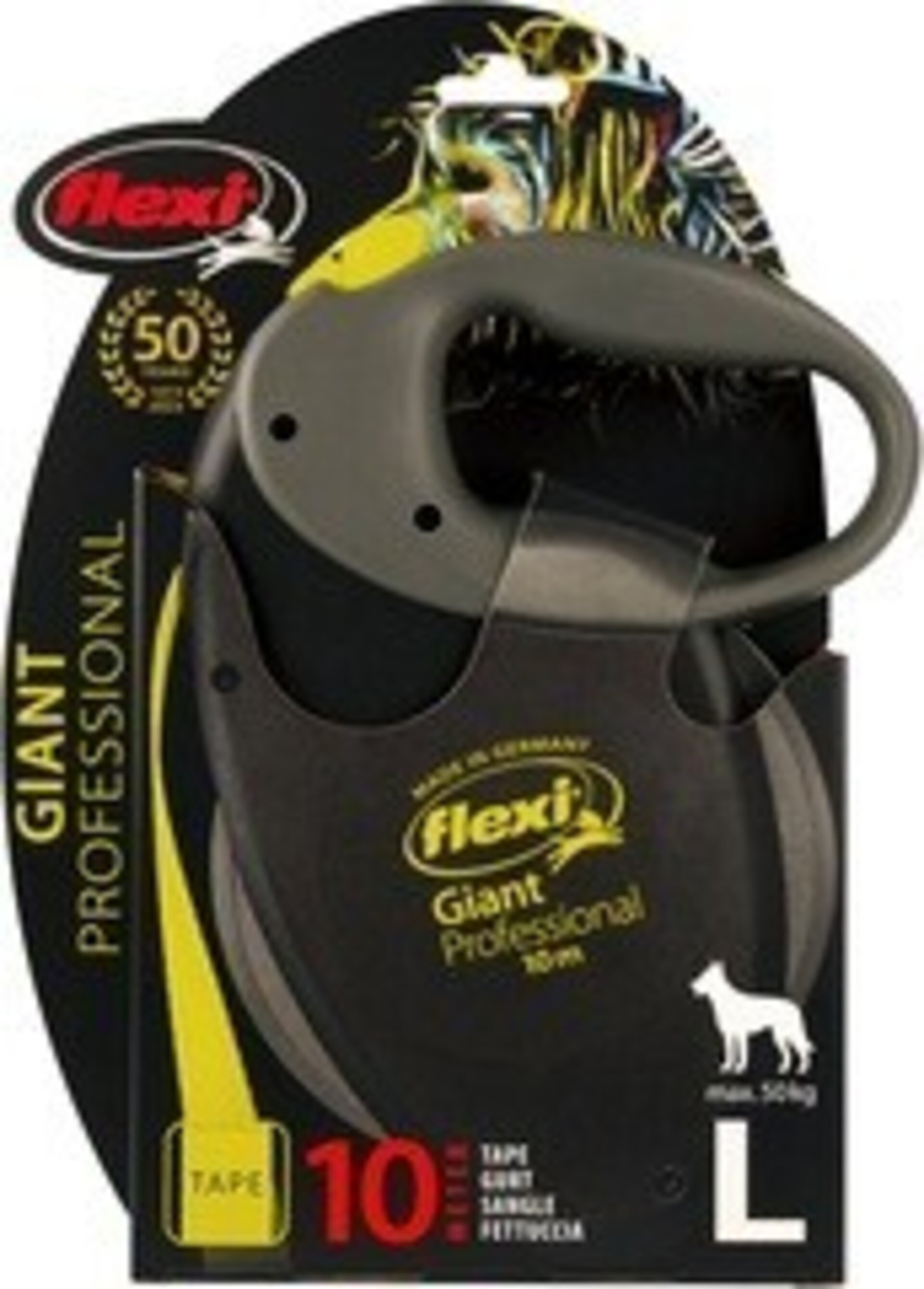 Flexi correa retractil profesional de cinta negra giant L - 2