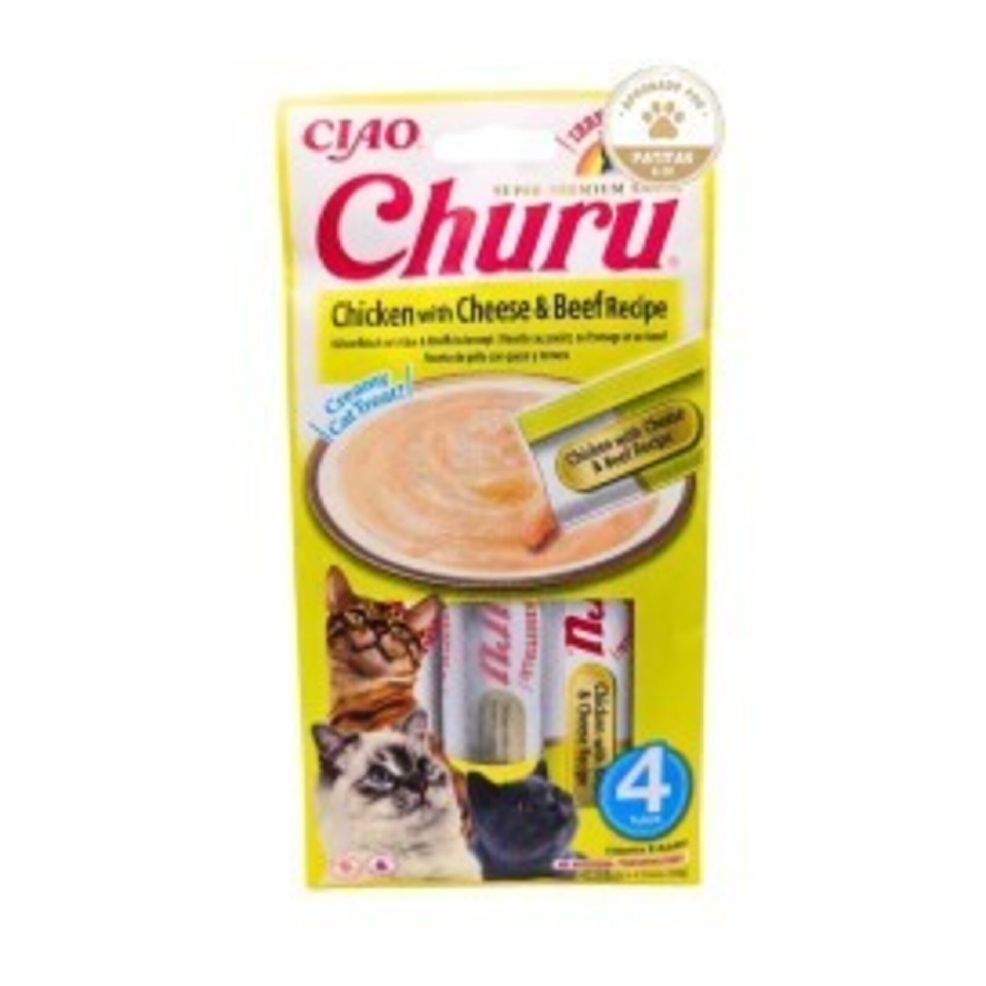 Churu Pollo, Queso & Ternera 4×14 g para Gatos - 3