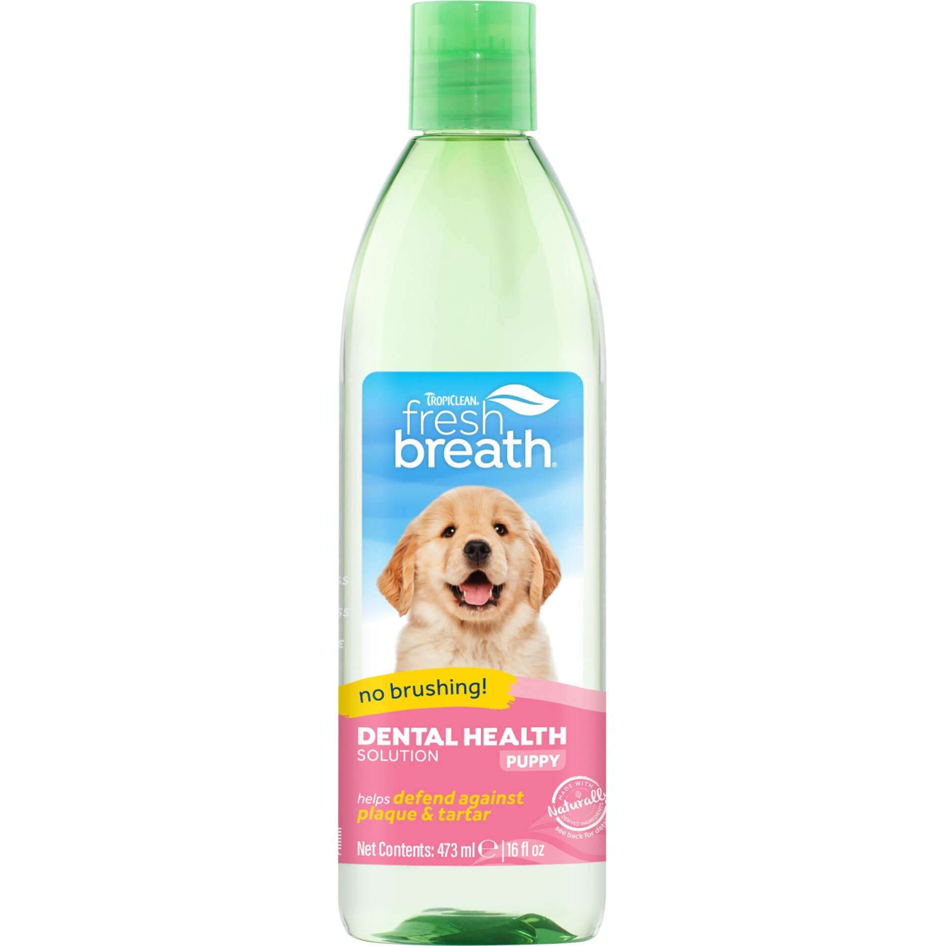 Tropiclean solucion para la salud dental fresh breath 473ml para cachorros - 1