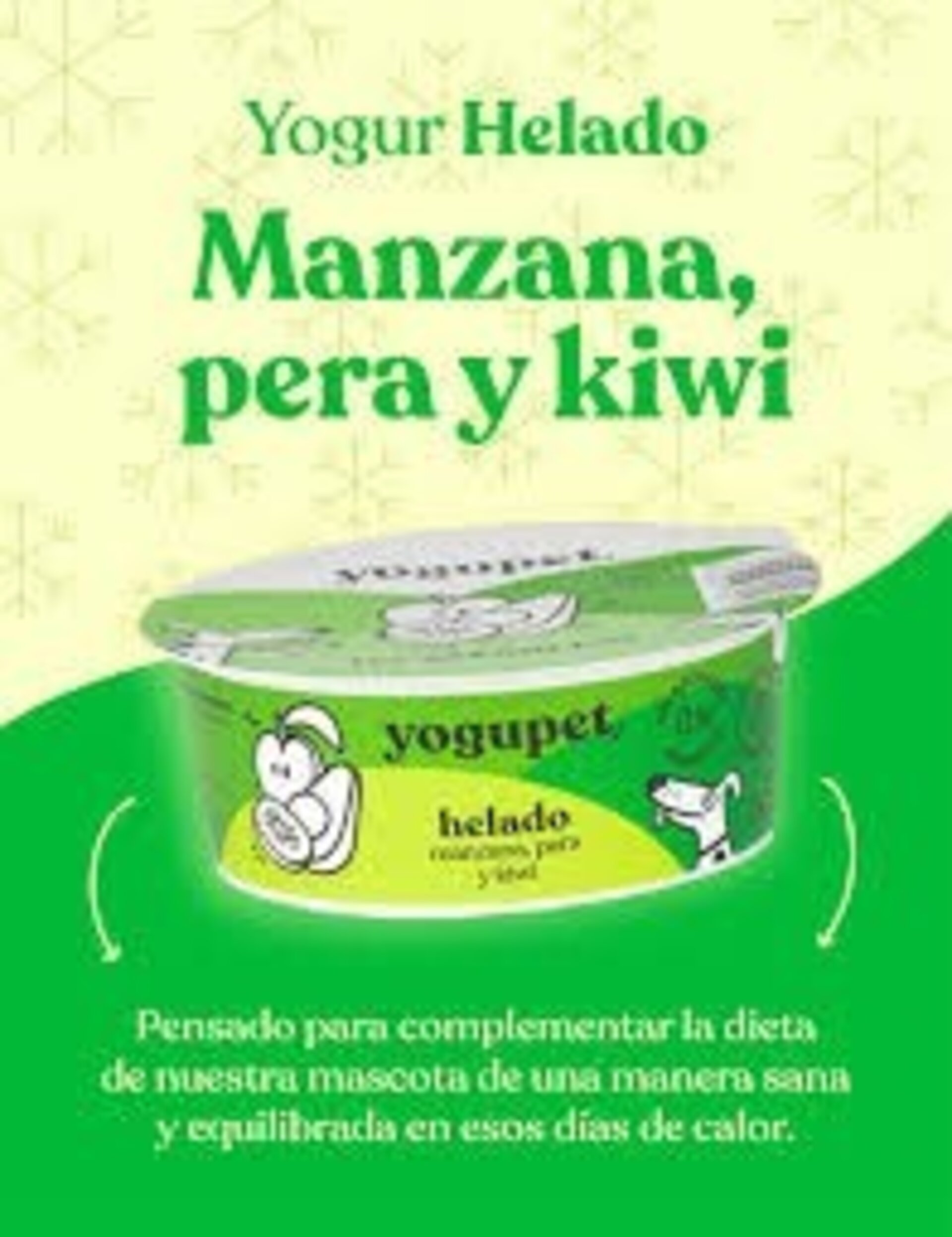 Yogupet Helado Manzana, Pera y Kiwi para Perro y Gato - 2