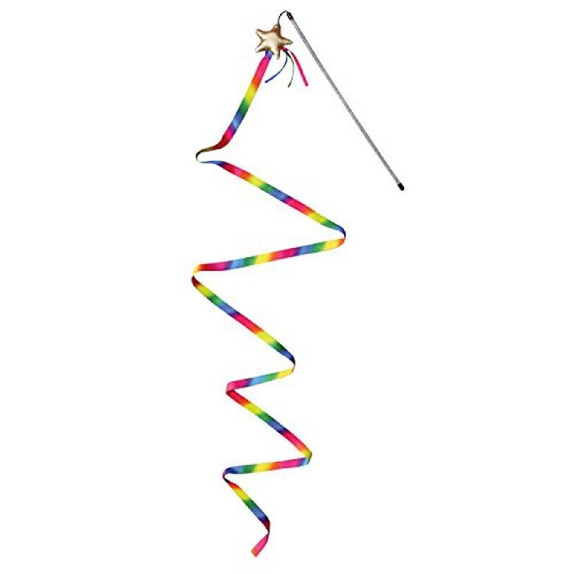 KONG Teaser caña con cinta multicolor para gatos - 1