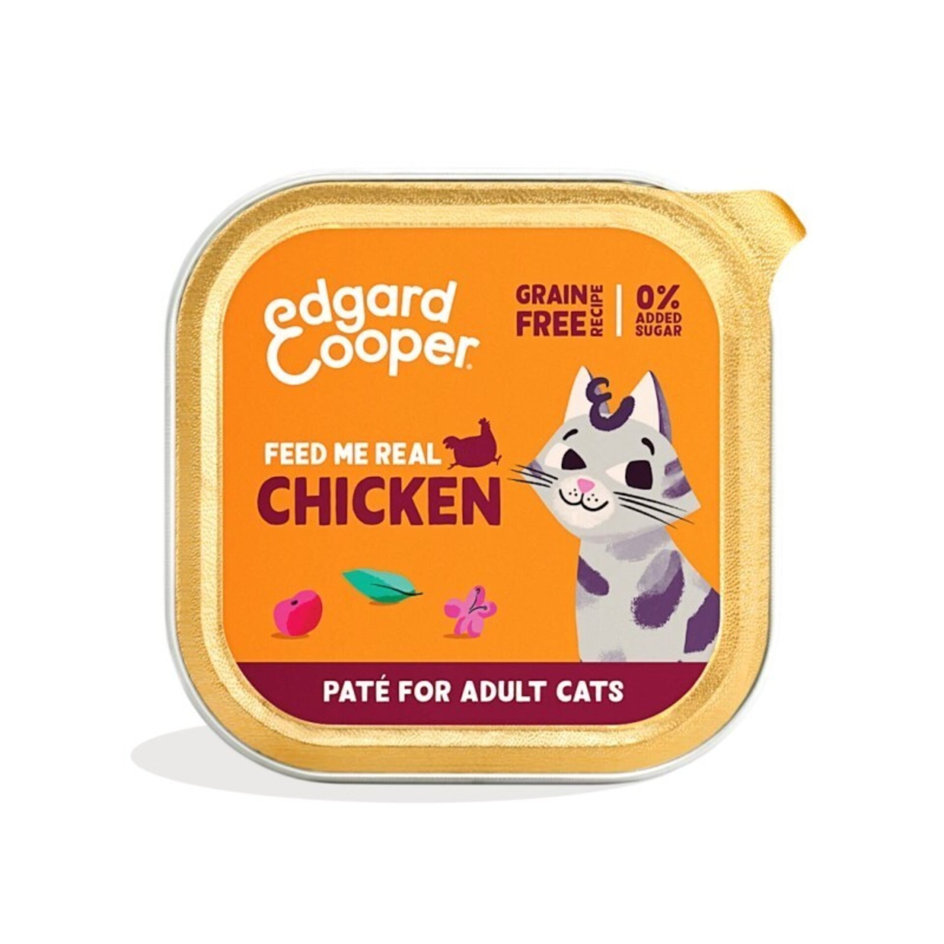 Edgard & Cooper Adult Pollo de corral Paté Tarrina 85 Gr para Gatos - 1