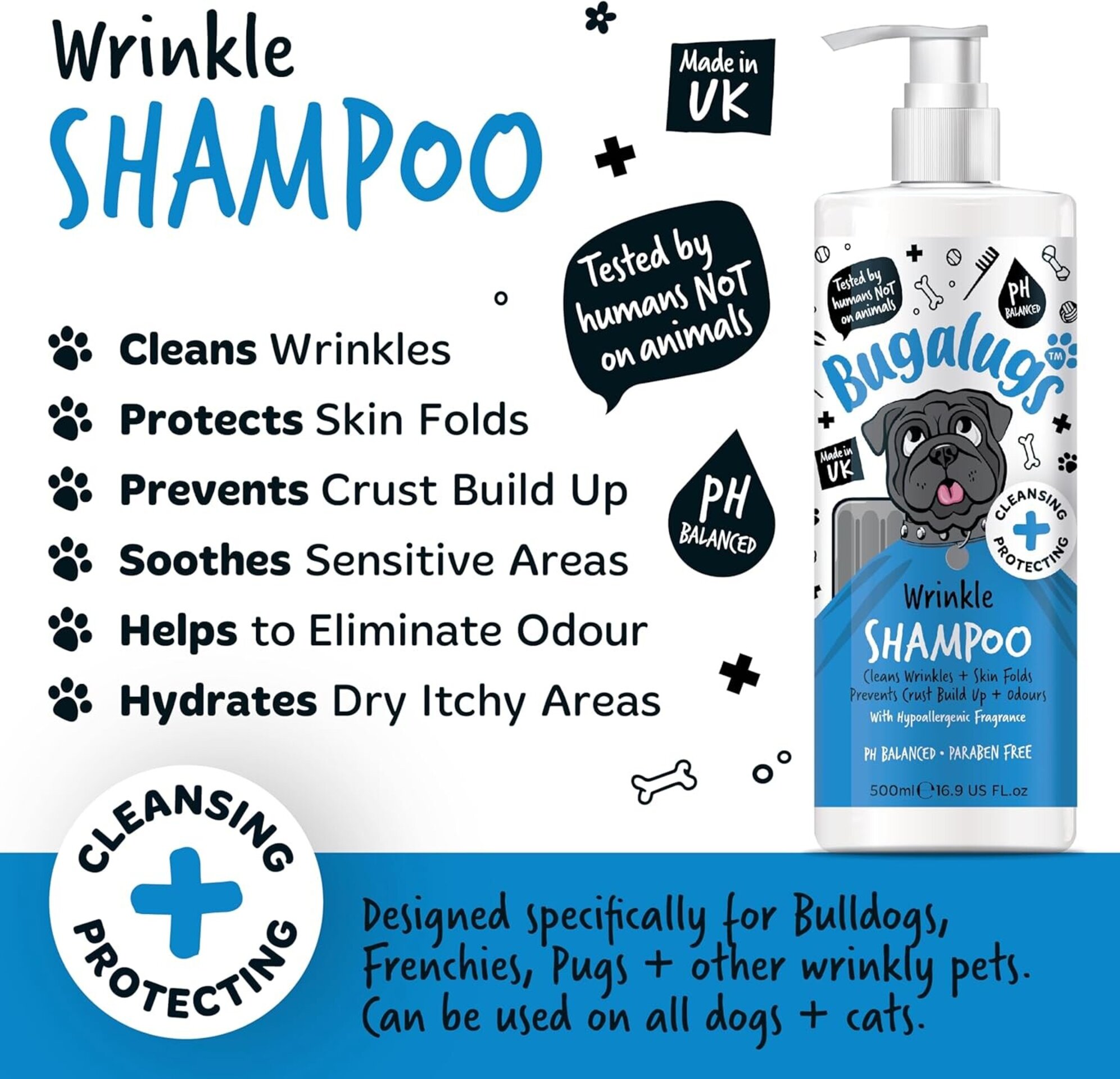 Bugalugs champú para perros para la piel con picazón 500ml - 2