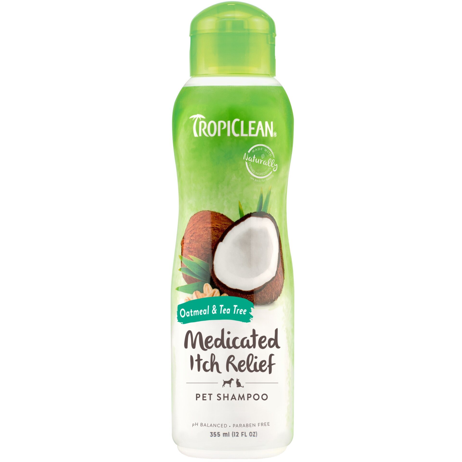 Tropiclean champú medicado contra el picor con avena y arbol del te para mascota - 1
