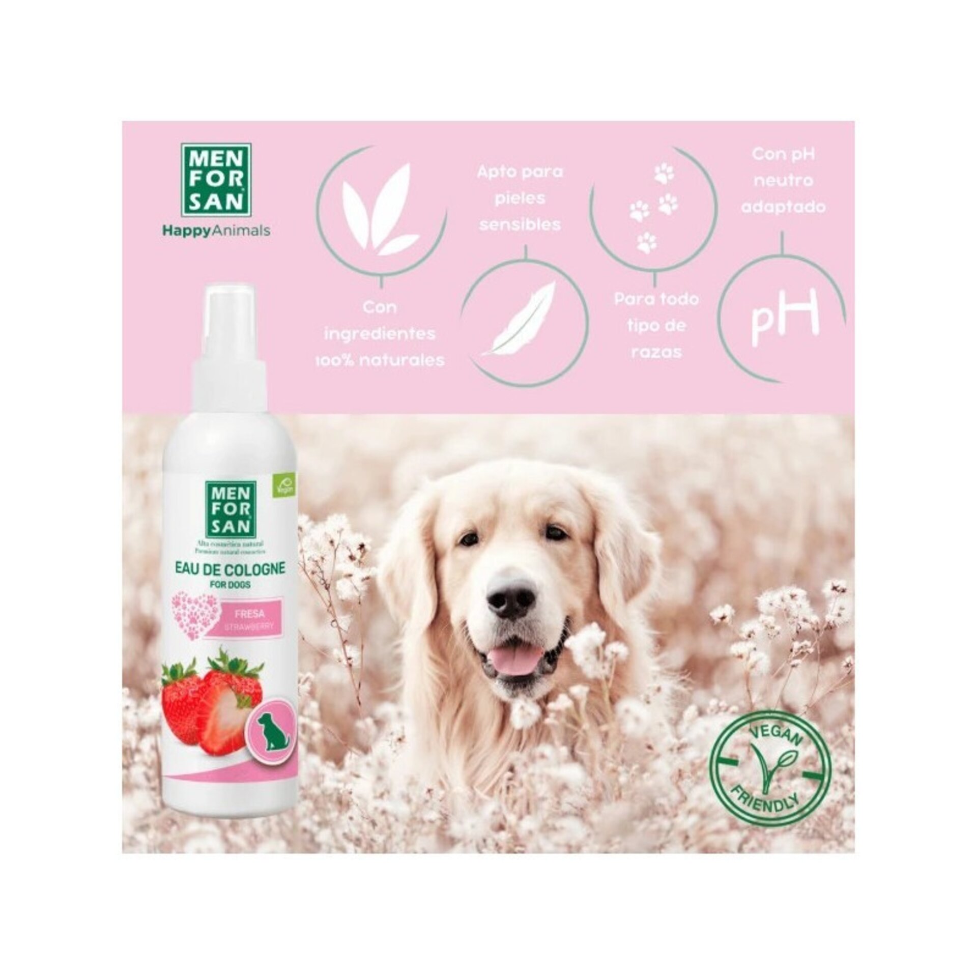 Agua de colonia para perros Fresa 125ml - 2